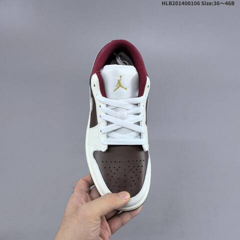 Jordan Air Jordan 1 Low OG White Brown Burgundy EU 36-46 Basketball - Unisex (BS-67074)