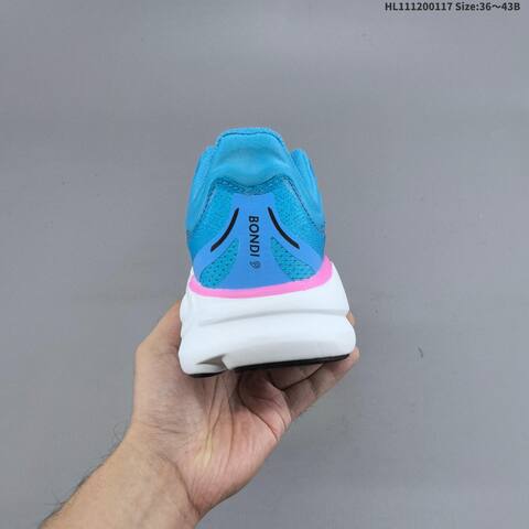 HOKA Bondi 9 Blue White Pink Black EU 36-43 Running Shoe Running Sneakers - Unisex (BS-69401)