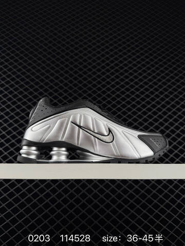 Nike Shox R4 HQ1988-100 Black Silver EU 36-42 5 Running - Unisex (BS-72837)