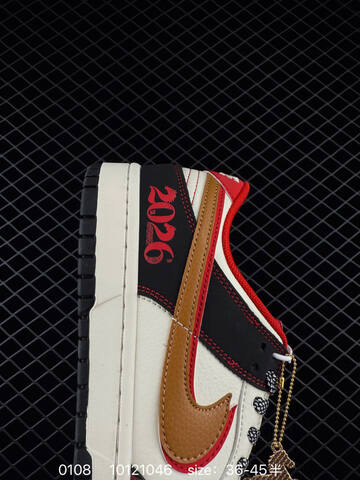 Nike SB Dunk Low White Black Brown Red 36-45 Skate - Unisex (BS-73246)
