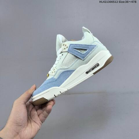 Jordan Air Jordan 4 Retro OG Light Blue White EU 36-47 Basketball - Unisex (BS-65976)