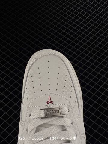 Nike Air Force 1 07 White Burgundy 36-45 Casual - Unisex (BS-74595)