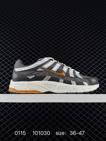 Nike P-6000 Grey White Orange EU 36-47 Running - Unisex (BS-73142)