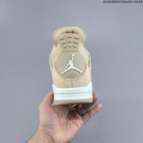 Jordan Air Jordan 4 Retro Beige Tan With White Accents EU 36-48 5 Basketball - Unisex (BS-67129)