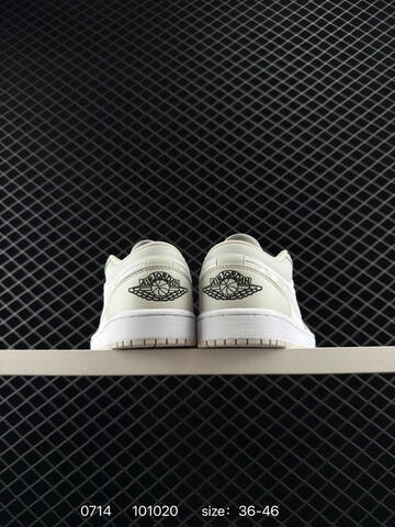 Jordan Air Jordan 1 Low Light Grey White Black EU 36-46 Basketball Shoe - Unisex BS-81067