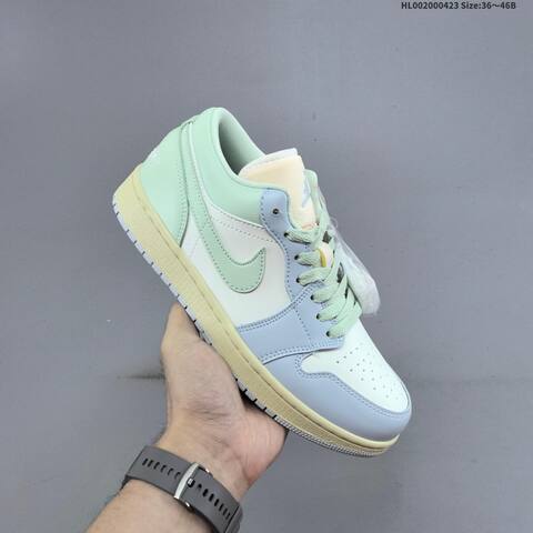 Jordan Air Jordan 1 Low White Light Blue Mint Green EU 36-46 Casual - Unisex BS-66077