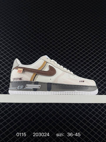 Nike Air Force 1 Mid 07 White Brown Gray EU 36-45 Casual - Unisex (BS-73132)
