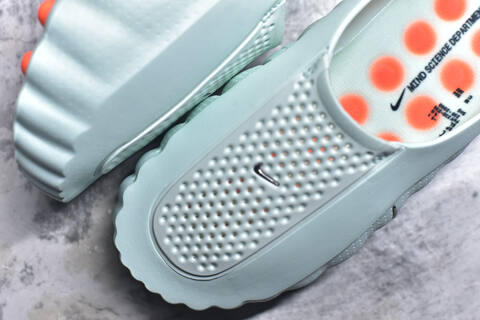 Nike Mind 001 Light Mint Bright Orange Silver Slides BS-59826