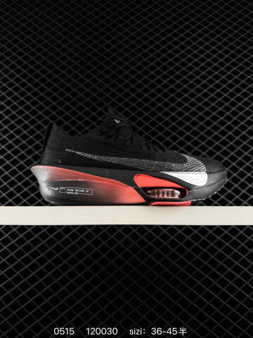 Nike Alphafly 3 Black Bright Red Silver EU 36-45 Running - Unisex (BS-71412)