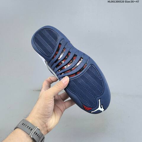 Jordan Air Jordan 12 Retro White French Blue Navy 36 47 Basketball - Unisex (BS-65914)