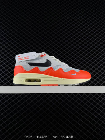 Nike Air Max 1 Grey Orange Black Cream White EU 36-47 Lifestyle - Unisex (BS-71193)