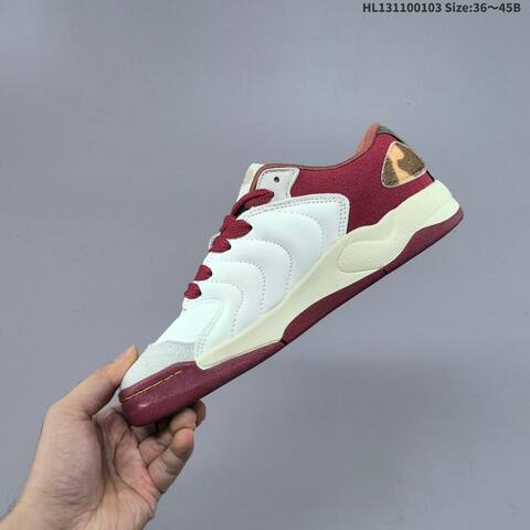 Jordan Session White Burgundy Brown Cow Print 36 45 Lifestyle - Unisex (BS-67127)