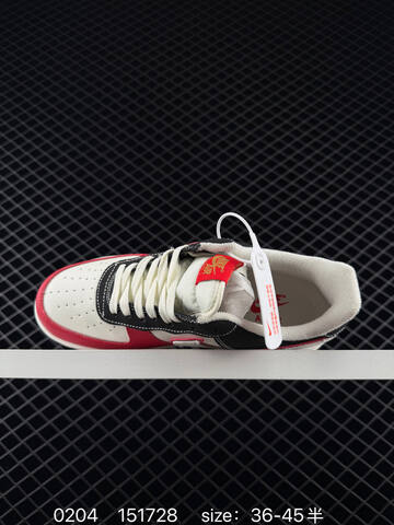 Nike Air Force 1 Low White Black Red 36-45 5 Lifestyle - Unisex (BS-72825)