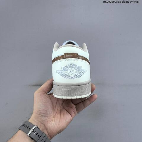 Jordan Air Jordan 1 Low Light Blue White Brown 36 46B Lifestyle - Women's (BS-65967)