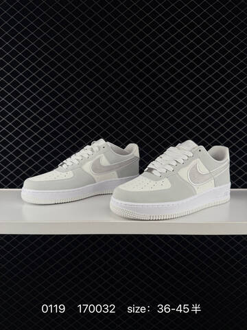 Nike Air Force 1 White Light Gray EU 36-45 5 Lifestyle - Unisex (BS-73076)