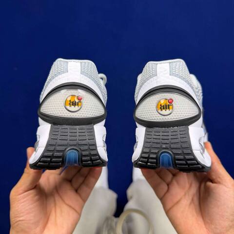 Nike Air Max Dn Light Grey White Black With Blue Accents Running (BS-86954)