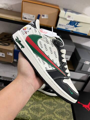 Jordan Air Jordan 1 Low DZ2688-009 Off White Black Red Green Sneaker (BS-87221)