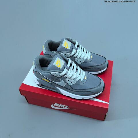 Nike Air Max 90 Cool Grey White Black Yellow EU 36-45 Sneaker - Unisex BS-60049