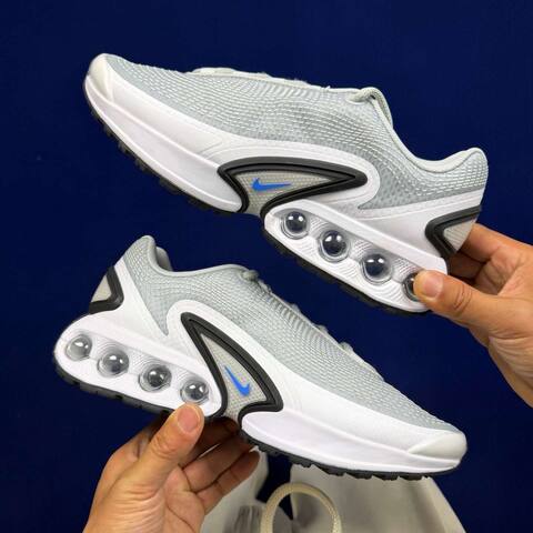 Nike Air Max Dn Light Grey White Black With Blue Accents Running (BS-86954)