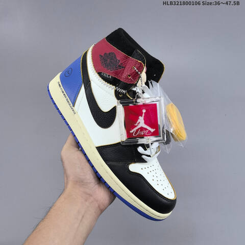 Jordan Air Jordan 1 Retro High OG Black White Burgundy Blue EU 36-47 5 Basketball - Unisex (BS-67078)