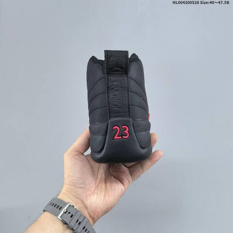 Jordan Air Jordan 12 Retro Black Red 40 47 5 Basketball - Men's (BS-65872)
