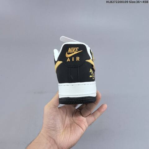 Nike Air Force 1 07 LV8 Black White Gold EU 36-45 Sneaker - Unisex BS-62114