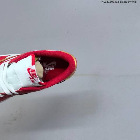 Nike Air Jordan 1 Low White Red Gold 36 46B Casual - Women's (BS-65994)