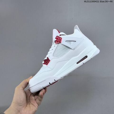 Jordan Air Jordan 4 Retro White Red EU 36-46 Basketball - Unisex (BS-66105)