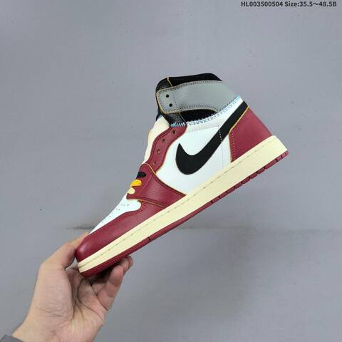 Jordan Air Jordan 1 Retro High OG White Varsity Red Black Gray 35 5 48 5 Lifestyle - Unisex BS-66044