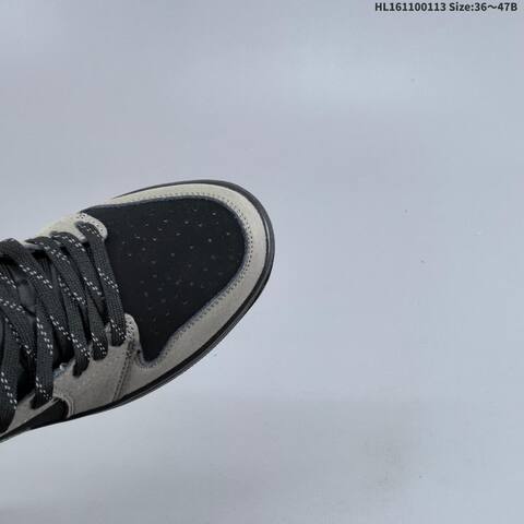 Nike Air Jordan 1 Low Black Grey 36 47B Casual - Women's (BS-66986)