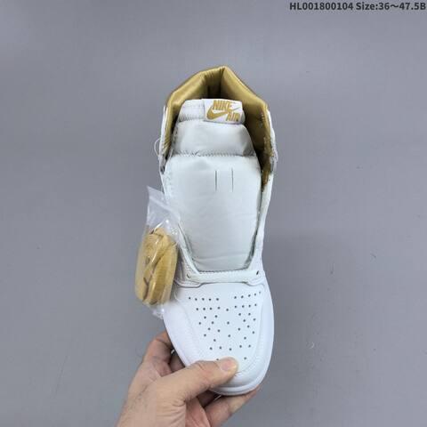 Jordan Air Jordan 1 High OG White And Gold EU 36 47 5 Basketball - Unisex (BS-67116)