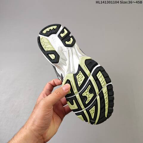 ASICS GEL-KAYANO 14 Silver Off White Black Pale Yellow EU 36-45 Running Shoe Running Sneakers - Unisex (BS-69324)