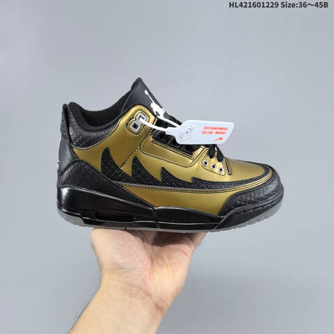 Jordan Air Jordan 3 Retro Gold Black EU 36-45 Basketball - Unisex (BS-67192)