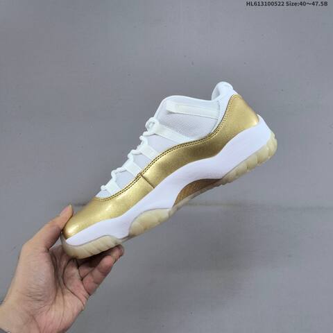 Jordan Air Jordan 11 Retro White Gold 40 47 5B Basketball - Men's (BS-65902)