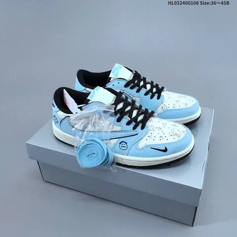 Nike Air Jordan 1 Black White Light Blue Red EU 36-45 Lifestyle - Unisex BS-67051