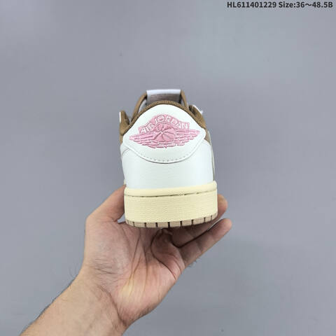 Jordan Air Jordan 1 Low x Travis Scott Brown White Sail EU 36-48 5 Casual - Unisex (BS-67198)