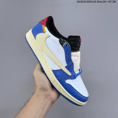 Nike Air Jordan 1 x Travis Scott White Blue Black Red 36 47 5 Lifestyle - Unisex (BS-66925)