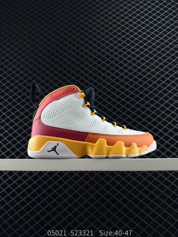 Jordan Air Jordan 9 Retro CV0420 100 White Orange Yellow Navy Red EU 40-47 Basketball Shoe - Men's (BS-81327)