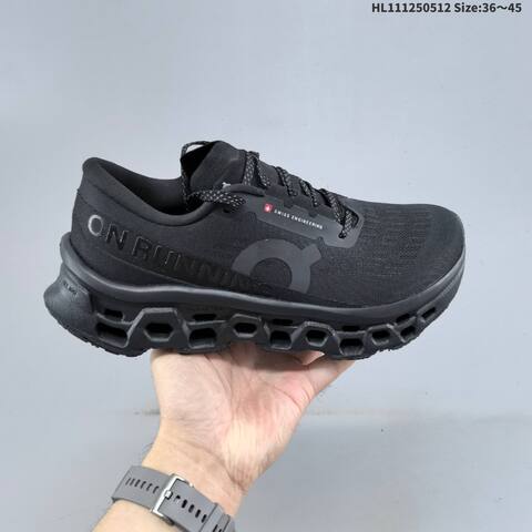 On Running Cloudmonster Black White EU 36-45 Running Shoe Running Sneakers Unisex BS-69560
