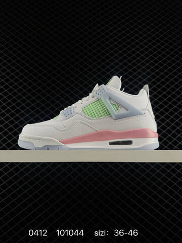 Jordan Air Jordan 4 Retro White Pink Green Light Blue EU 36-46 Basketball Shoe - Unisex (BS-79497)
