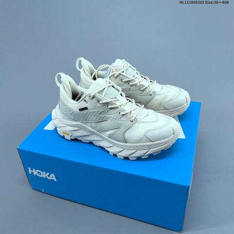 HOKA Wtaps x Anacapa Low GTX Black White Light Grey Red EU 36-46 Trail Shoe Trail Running Sneakers - Unisex (BS-69390)