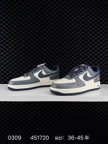 Nike Air Force 1 07 Low Grey Navy Cream 36-45 Lifestyle - Unisex (BS-72724)
