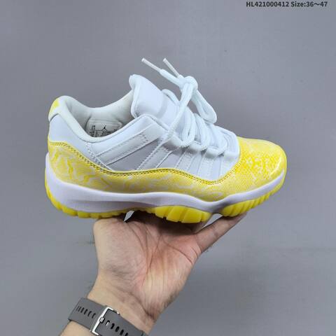 Jordan Air Jordan 11 Retro Low Black Volt Green White And White Yellow EU 36-47 Basketball - Unisex BS-66217