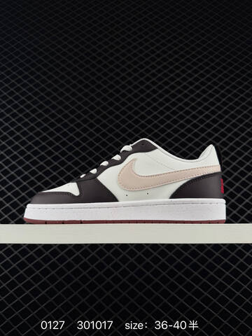Nike Court Borough Low White Brown Pink EU 36-40 5 Casual - Unisex (BS-72928)