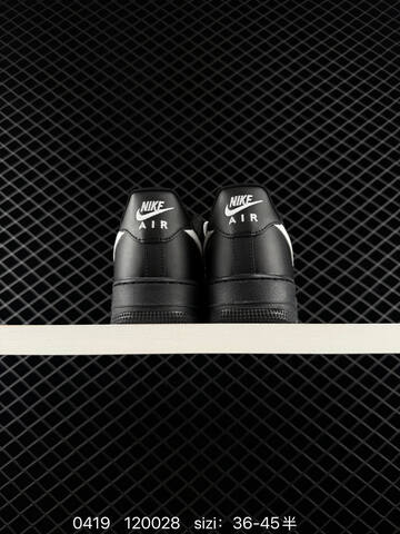 Nike Air Force 1 07 Black With White Swoosh EU 36-45 Lifestyle - Unisex (BS-72007)