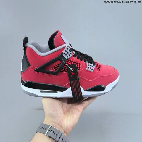 Jordan Air Jordan 4 Retro Toro Bravo Red Black White Grey EU 36-48 5 Basketball - Unisex (BS-66119)