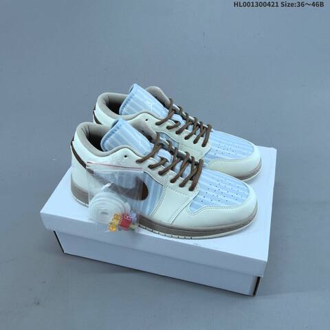 Jordan Air Jordan 1 Low White Light Blue Brown EU 36-46 Basketball - Unisex (BS-66101)