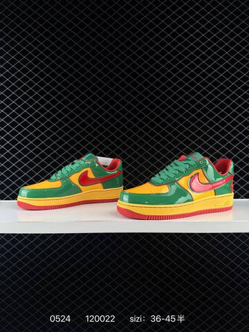 Nike Air Force 1 07 Green Yellow Red EU 36-45 Skate - Unisex (BS-71250)