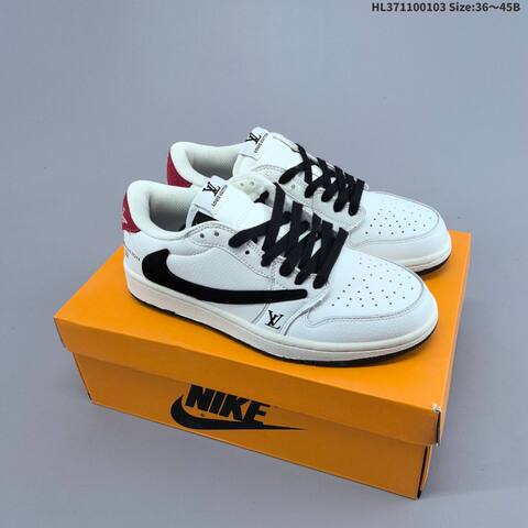 Jordan Air Jordan 1 Low x Travis Scott White Black Red EU 36-45 Lifestyle - Unisex (BS-67128)