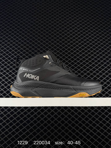 HOKA ONE ONE TRANSPORT HIKE GTX Black Gum EU 40-45 Trail Shoe Trail Running Sneakers - Men's (BS-86338)